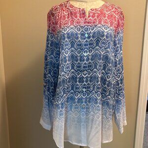 Multiples Button Front Blouse